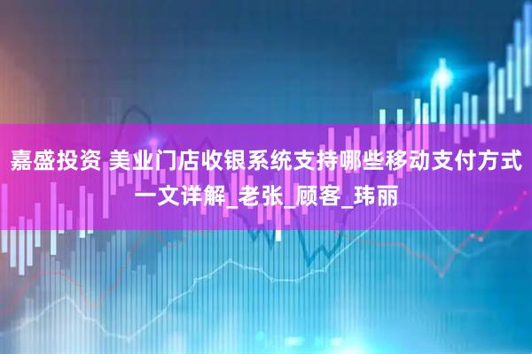 嘉盛投资 美业门店收银系统支持哪些移动支付方式一文详解_老张_顾客_玮丽