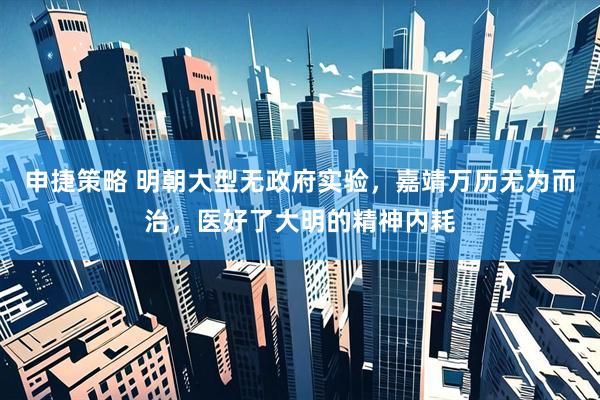 申捷策略 明朝大型无政府实验，嘉靖万历无为而治，医好了大明的精神内耗